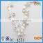 New Style Clear Rhinestone Cream Pearl Silver Tone Chain Costume Embellishment Trims/Accessories