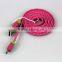 flat woven braided micro usb data cable