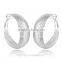 Latest Fashion wide silver plated creative net shaped gothic hoop earrings