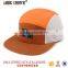 Flat Brim Custom Design Your Own 5 Panel Woven Label Camp Hat