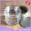 Fancy 125ml mini glass jar for jam with metal lid