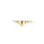 Gold tone engravable gold charm bangle with open clasp