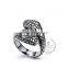 22MM Stainless steel vintafe antiqued silver snack ring fashion women adjustable ring steam punk jewelry 6240009