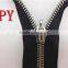 Hot Sale 5# Double Point Metal Zipper for Men's T shirt