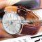 Dalas White Dial Brown Leather Strap Simple Lady Sport Analog Fashion Casual Women Quartz Wrist Watch