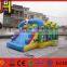 Inflatable happy clown combo, inflatable clown bouncy slide for kids