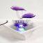 Cascading Glass Leaves Water Fountain for Tabletop