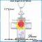 Real Flower glass jewelry flower design jewelry dried flower cross necklace