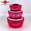 High quality 3pcs plastic insulated tiffin box / steel inner lunch box