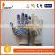 DDSAFTY 2017 Natural Cotton Gloves With Blue Water Wave PVC Working Gloves