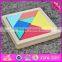 2016 new design educational toy wooden 7 piece tangram puzzles W14A178