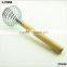 37045 Stainless Steel Spring Coil Whisk with wooden handle