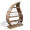 Bookcase Leaf Natural Teak Wood Furniture