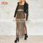 2017 Women Maxi Dresses for Party Wear Sheer Scoop Neckline Slip Dress