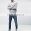 Custom Raglan Sleeves With Hood Grey Men's 85% Cotton 15% Viscose Casual Comfort Fit Breathable Oversized Pullover Hoodies