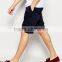 Hot Sale Latest Custom Two Back Pocket Men's Navy Slim Fit 98% Cotton 2% Elastane Twill Button Fly Casual Blank Shorts