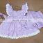 New Coming Baby Clothes Outfit Baby Girls Soild Lace Ruffle Dress Short Design 2 Pieces Children Set