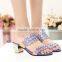 zm50103b summer women hot sell kitten heel shoes comfortable ladies shoes sandal