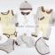 Wholesale 100% Cotton Brown Romper 8Pcs Summer New Born Clothing Set Baby Boys Clothing Set With Good Quality 8TB1-102