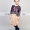 2016 autumn winter new design 100%cotton long sleeve mini girl sweater pullover coat for girl printed longsleeve coat for autumn