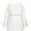 Summer chic lace hemmed hot selling cold shoulder dresses for pregnant women