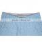 Hot sale new model woven patch inside turning leg light blue cool design men cotton short pants