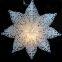 Elegant pattern design Christmas white pendant plastic star lamp wholesale