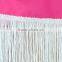Valentine's Day Fringe Hem Baby Pillow Case Dress With Silver Metallic Pocket M5051212