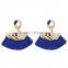 XP-TE-2103 Bohemia Seed Bead Tassel Romantic Magnetic Tassel Earrings for women