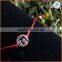 Handmade Charm Zinc Alloy Plating Gold Wax Cord Jewish Chai Bracelet