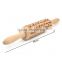 Amazon hotting kitchen wholesale kids wooden embossing rolling pin