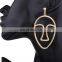 New Exaggerated Facial Hollow big Human Face Dangle gold Earrings IN STOCK!