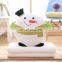 Hot Sell Cute Plush Snowman Blanket Pillow Comfortable
