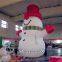 6m Height Wearing Red Hat Inflatable Snowman for Outdoor Christmas Decoration