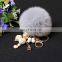 2016 China Promotional Bag Charm Genuine Rabbit Fur Copenhagen Rabbit Pendant Handmade Bunny Accessory