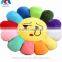 sunflower shaped qq emoji plush stuffed cushion baby play plush mat