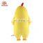 Personalized funny yellow chicken animal shaped plush body pillow