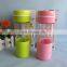 BPA Free round glass drink water bottle with plastic lid 450ml