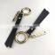Hot selling black PU custom logo key chain