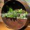 Decorative Hanging Planters Corten Steel Circle Wall Pocket