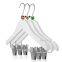 Angie Hot selling wooden clothes hanger with clips