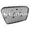 Front Bumper Center RS5 Honeycomb Grill Chrome Trim Grille 13-16 For AUDI A5 S5