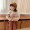 6141/Spring newest cotton and linen straight middle pants for girls loose cropped trousers
