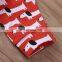 2019 New Summer Outfits Dog Full Print White Romper & Orange Pants 2PCS Set