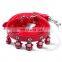 Fashion wholesale PU cartoon pet dog collar and leash set with bell