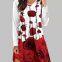 Multi color printed loose and versatile long-sleeved dress
