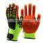 Cut resistant Level 5 protection sandy nitrile palm coated TPR mechanic impact glove