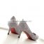 Rhinestone high heel shoes woman suede pointed stiletto dress shoes