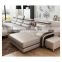 Modern gray fabric sectional couch living room sofa set