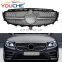 Silver diamond style front grille mesh hood for Mercedes Benz E class W213 2016-2020 W213 ABS grill